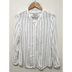 Rails Blouse with Delicate Stripes, Size Medium
